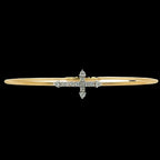 Cross Diamond Bangle in 14KT