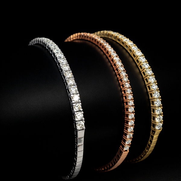 Flexible Diamond Tennis Bangle 2.5CT
