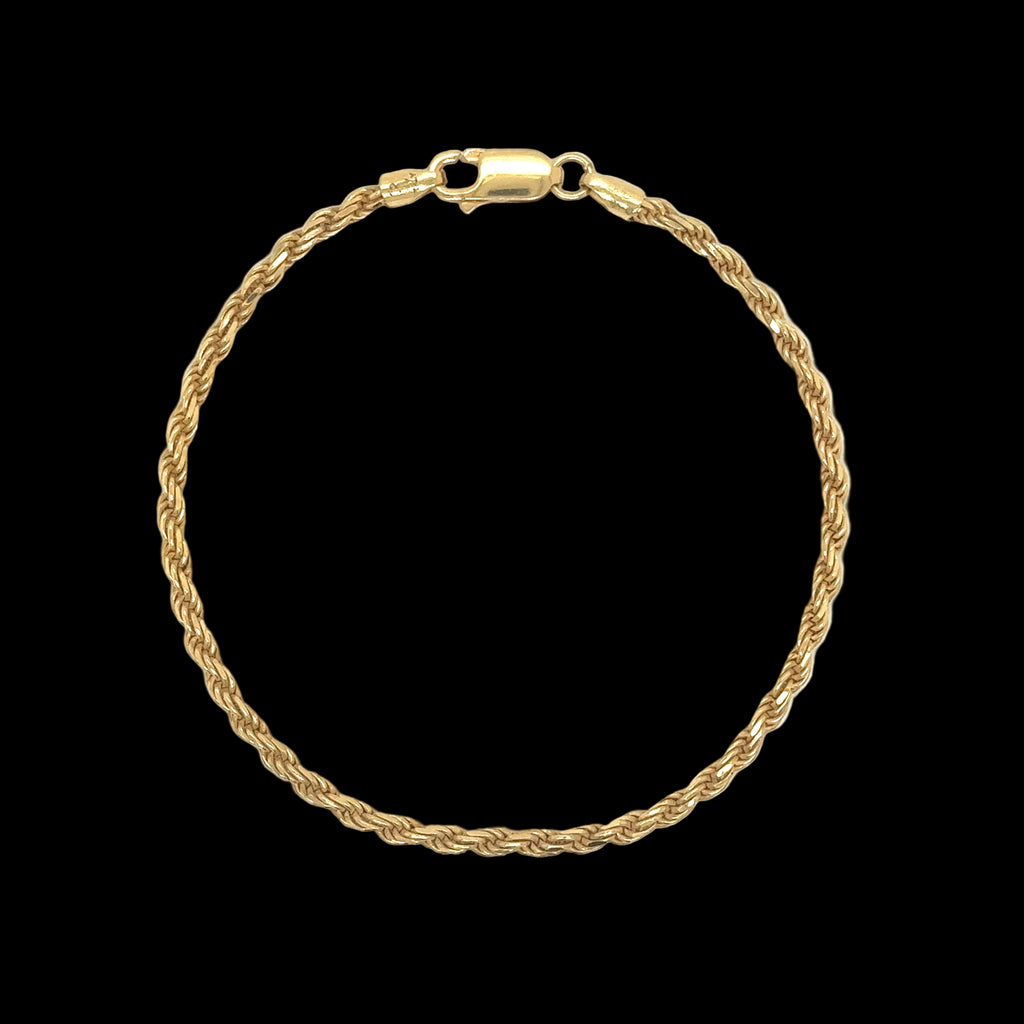 18KT Solid Rope Bracelet