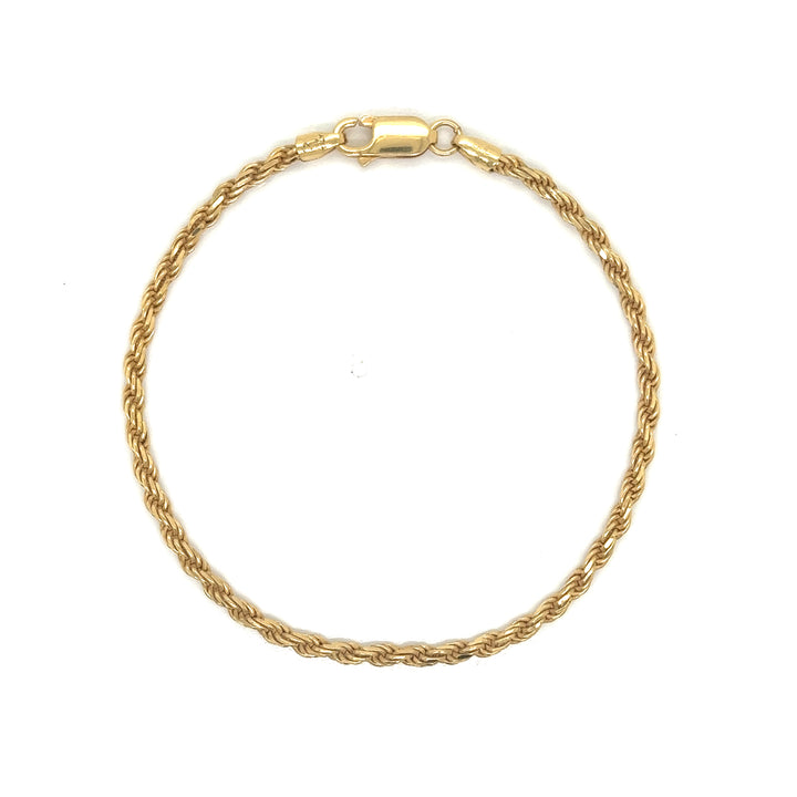 18KT Solid Rope Bracelet