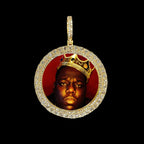 Flower Set Diamond Photo Pendant
