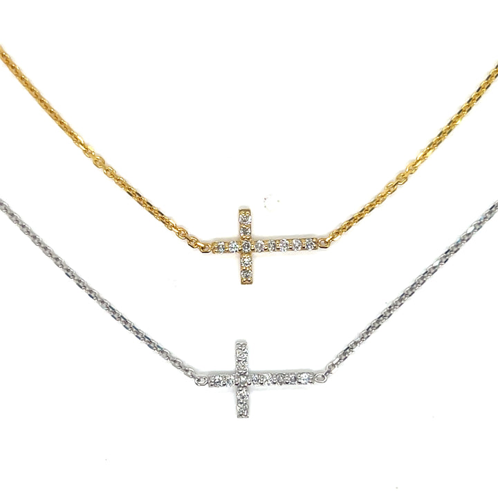 Cross Pendant Diamond Necklace