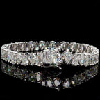 Alternating Pear Cut Lab Diamond Tennis Bracelet