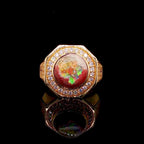 Natural Dragon Egg Opal Men's Ring