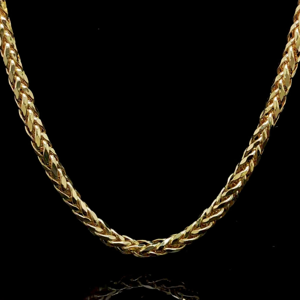 4MM Franco Semi-Solid Chain in 14KT Yellow Gold