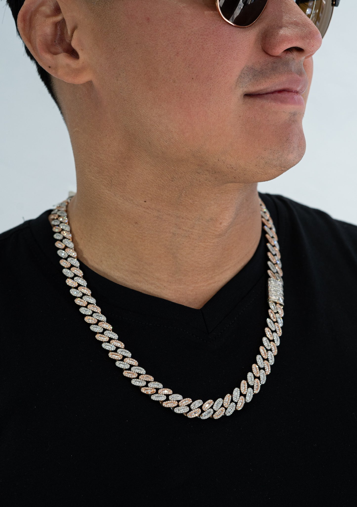 12.5 MM Baguette Diamond Cuban Link