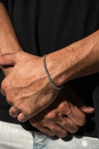 3.5mm Mens Diamond Tennis Bracelet 14k Gold