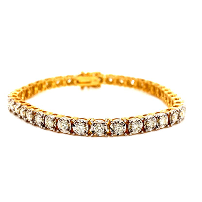 4.5MM Diamond Illusion Set Tennis Bracelet