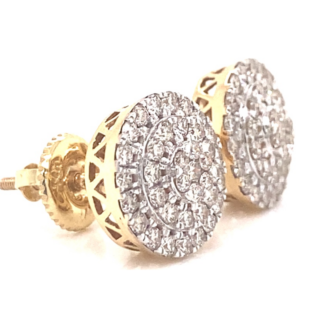 14K Gold and Diamond Earrings