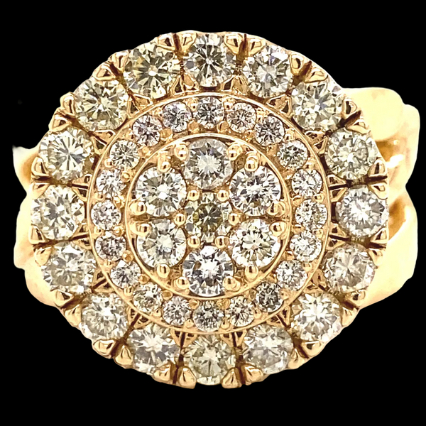 Solid 14k Gold Mens Diamond Pinky Ring