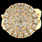 Solid 14k Gold Mens Diamond Pinky Ring
