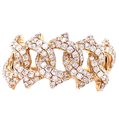 Small Spike Cuban Diamond ring