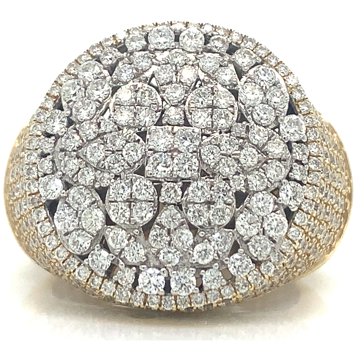 Big Diamond Cluster Ring