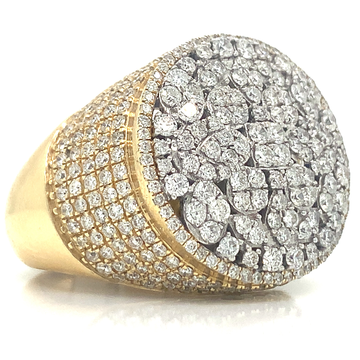 Big Diamond Cluster Ring