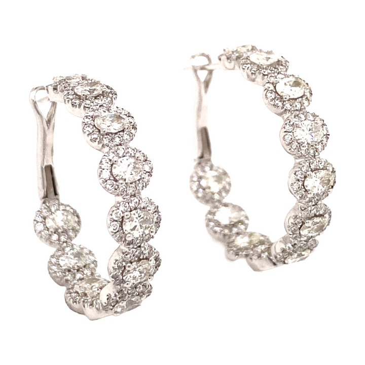 3.5CT Diamond Hoop Earrings