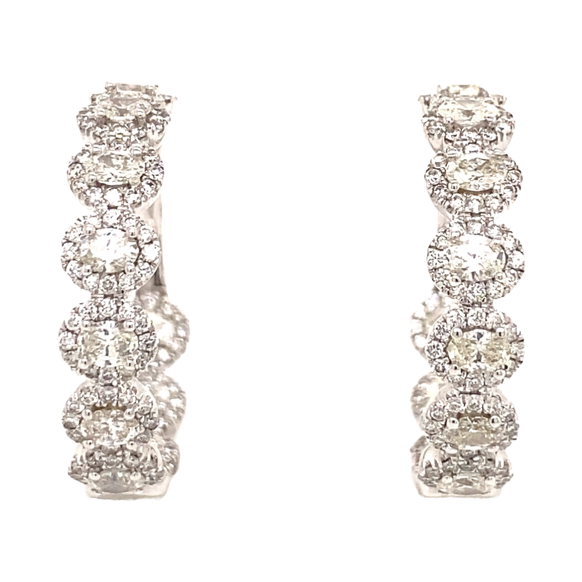 3.5CT Diamond Hoop Earrings