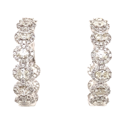3.5CT Diamond Hoop Earrings