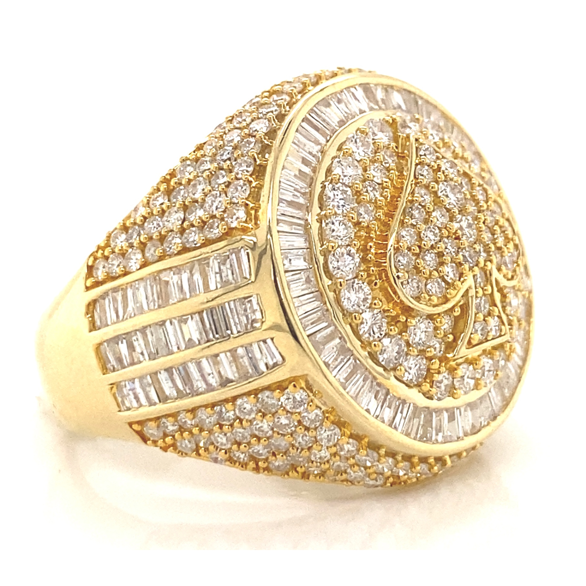 Ace of Spades Diamond Mens Ring 14k Gold