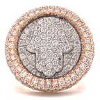 7ct Diamond Rose Gold Mens Ring