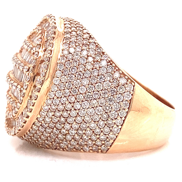 14K Rose Gold Diamond Cake Ring