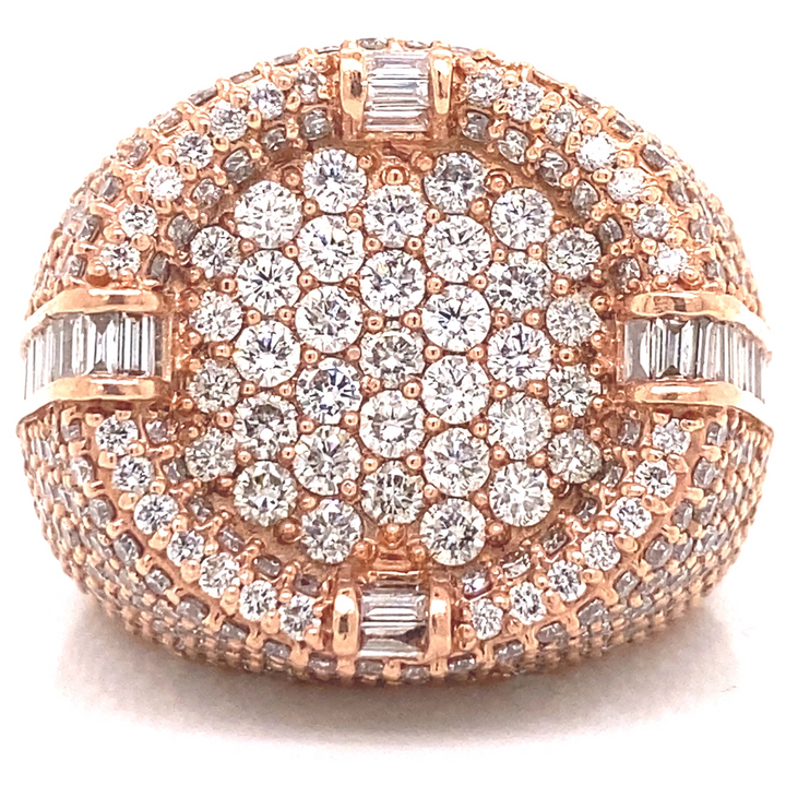 14k Rose Gold Diamond Pinky Ring