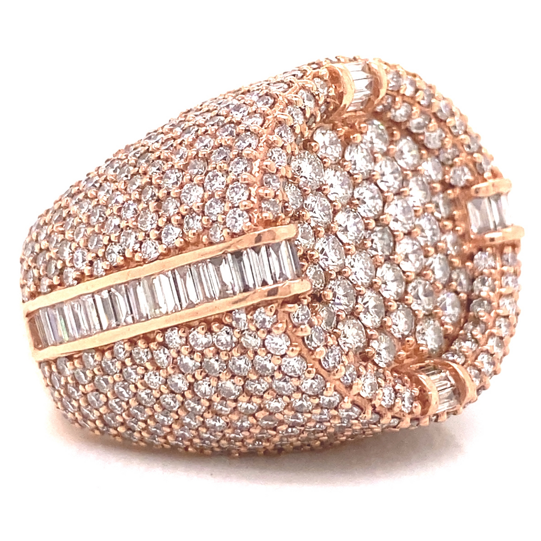 14k Rose Gold Diamond Pinky Ring