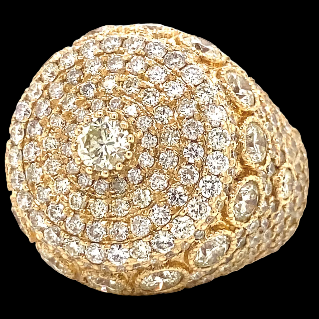 7.5 ct Diamond Mens Pinky Ring 14k Gold