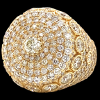 7.5 ct Diamond Mens Pinky Ring 14k Gold