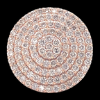14k Rose Gold Diamond Round Mens Ring