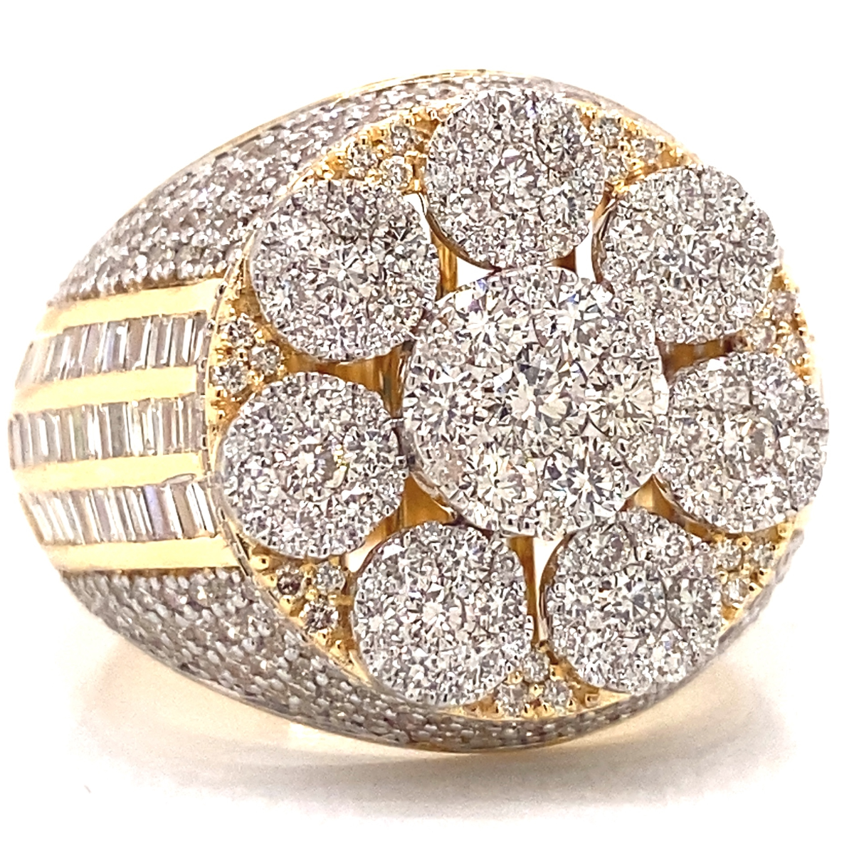 14K Gold Diamond Champion Mens Ring