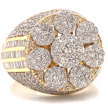 14K Gold Diamond Champion Mens Ring