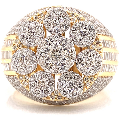 14K Gold Diamond Champion Mens Ring