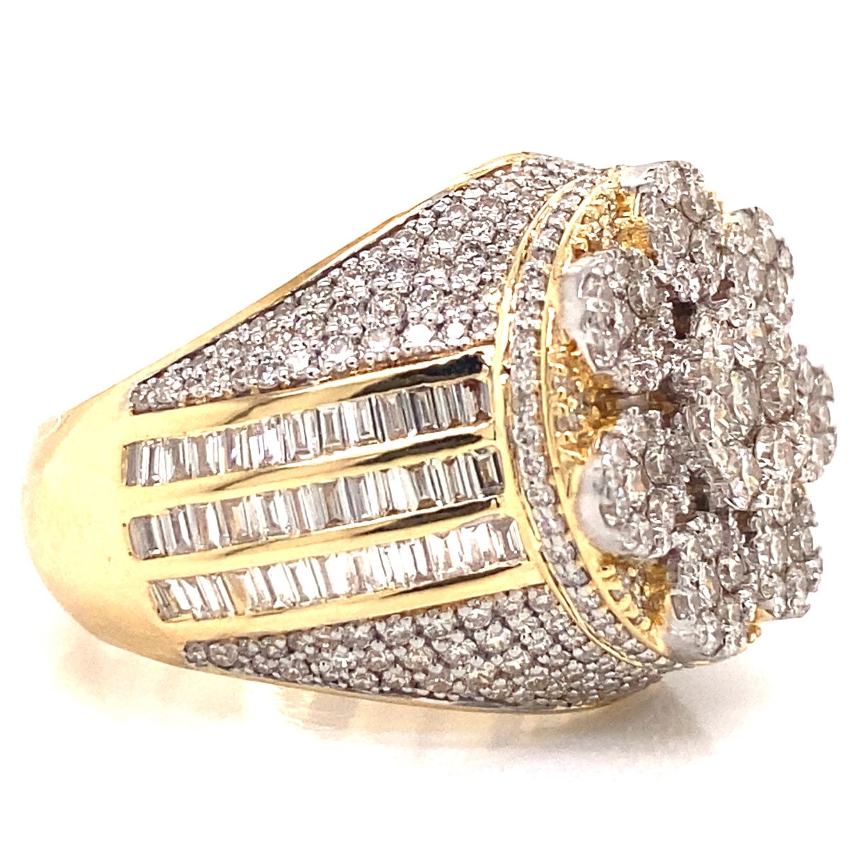 14K Gold Diamond Champion Mens Ring