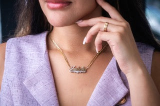 Custom Name Necklace in 14KT Gold