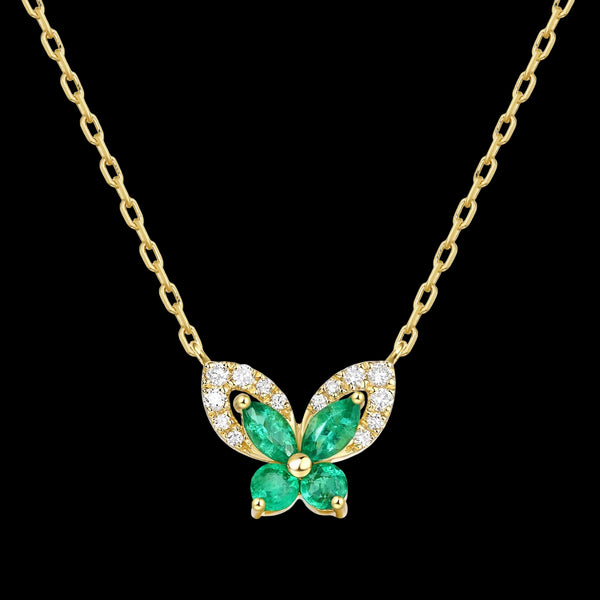 EMERALD BUTTERFLY NECKLACE