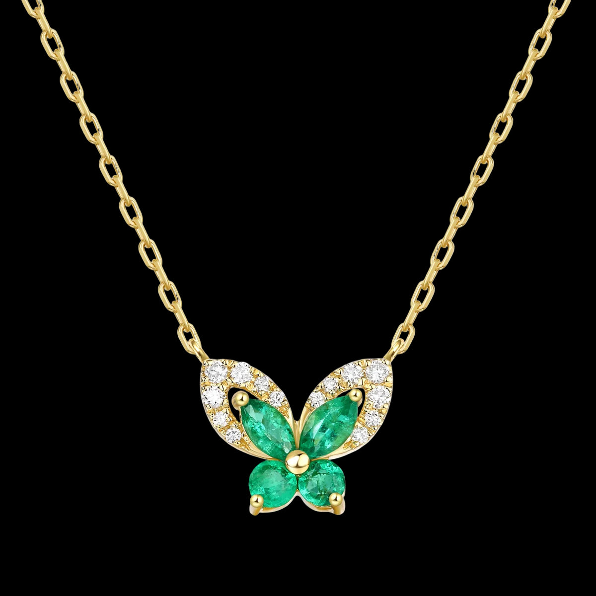 EMERALD BUTTERFLY NECKLACE