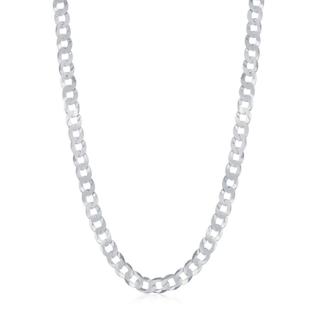 Sterling Silver 4.4mm Cuban Chain - Rhodium Plated - Johnny Dang & Co