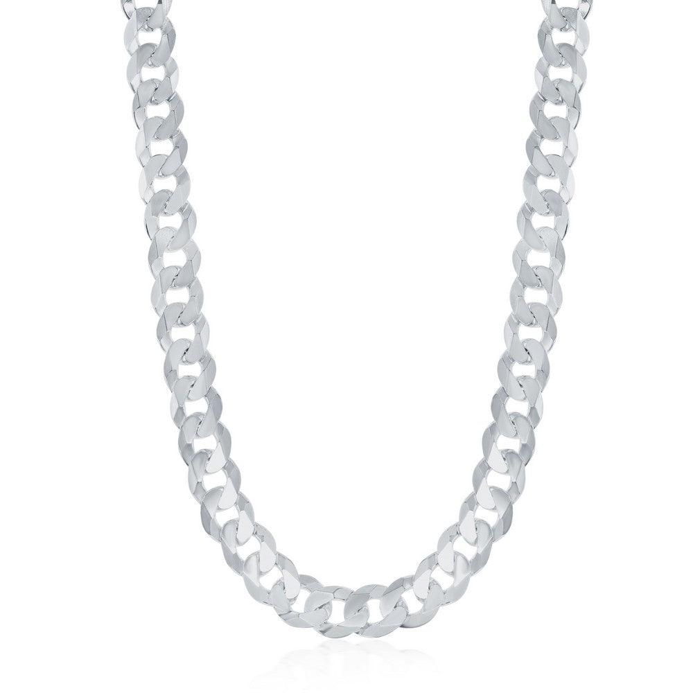 Sterling Silver 6.25mm Cuban Chain - Rhodium Plated - Johnny Dang & Co