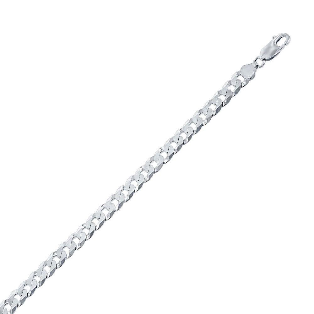 Sterling Silver 6.25mm Cuban Bracelet- Rhodium Plated - Johnny Dang & Co