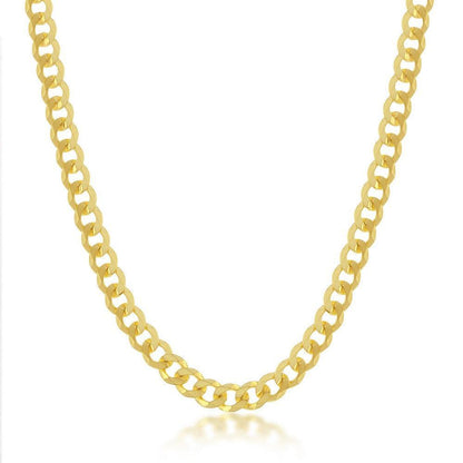 Sterling Silver 4.5mm Cuban Chain - Gold Plated - Johnny Dang & Co