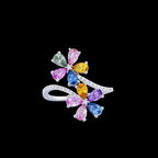MULTI SAPPHIRE FLOWER RING