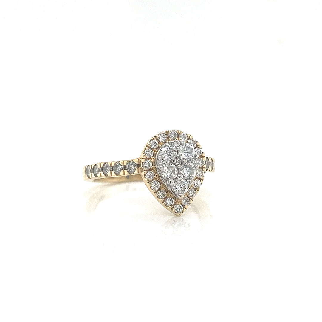 Diamond Drop Engagement Ring