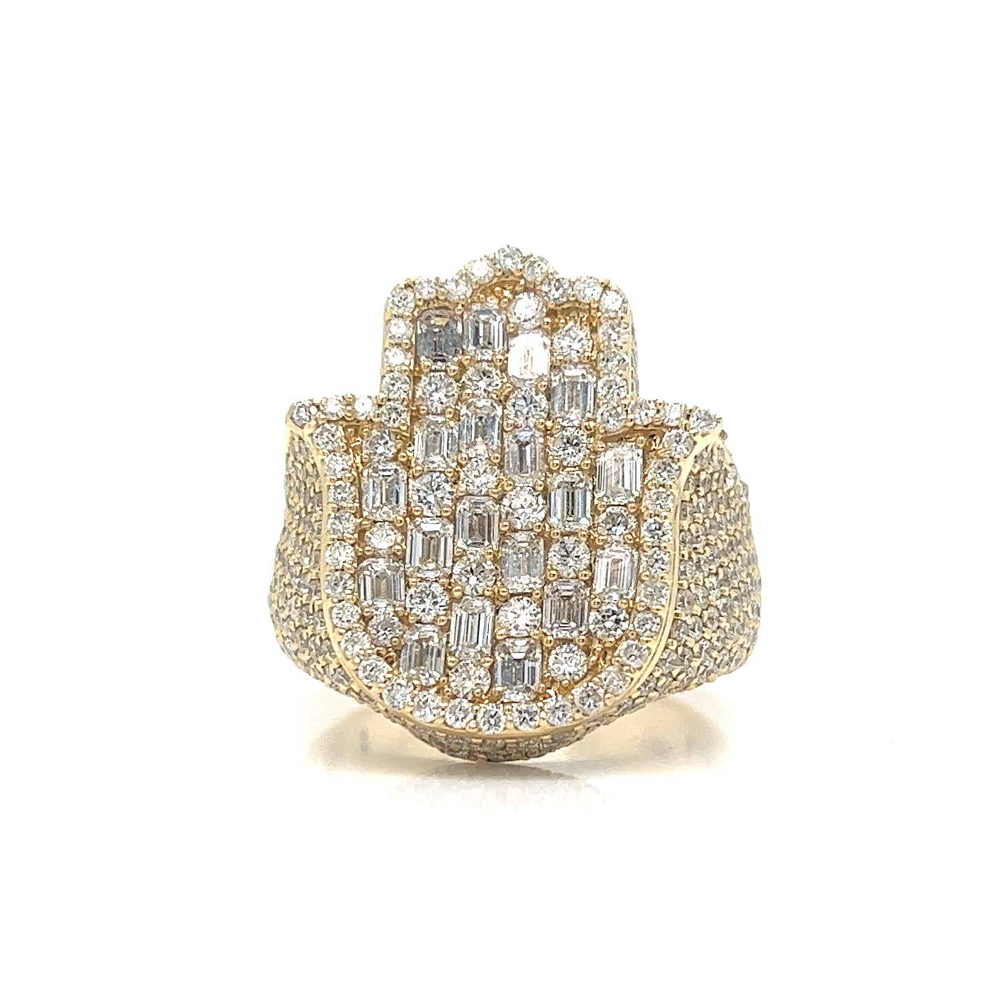 Emerald Shape Diamond Hamsa