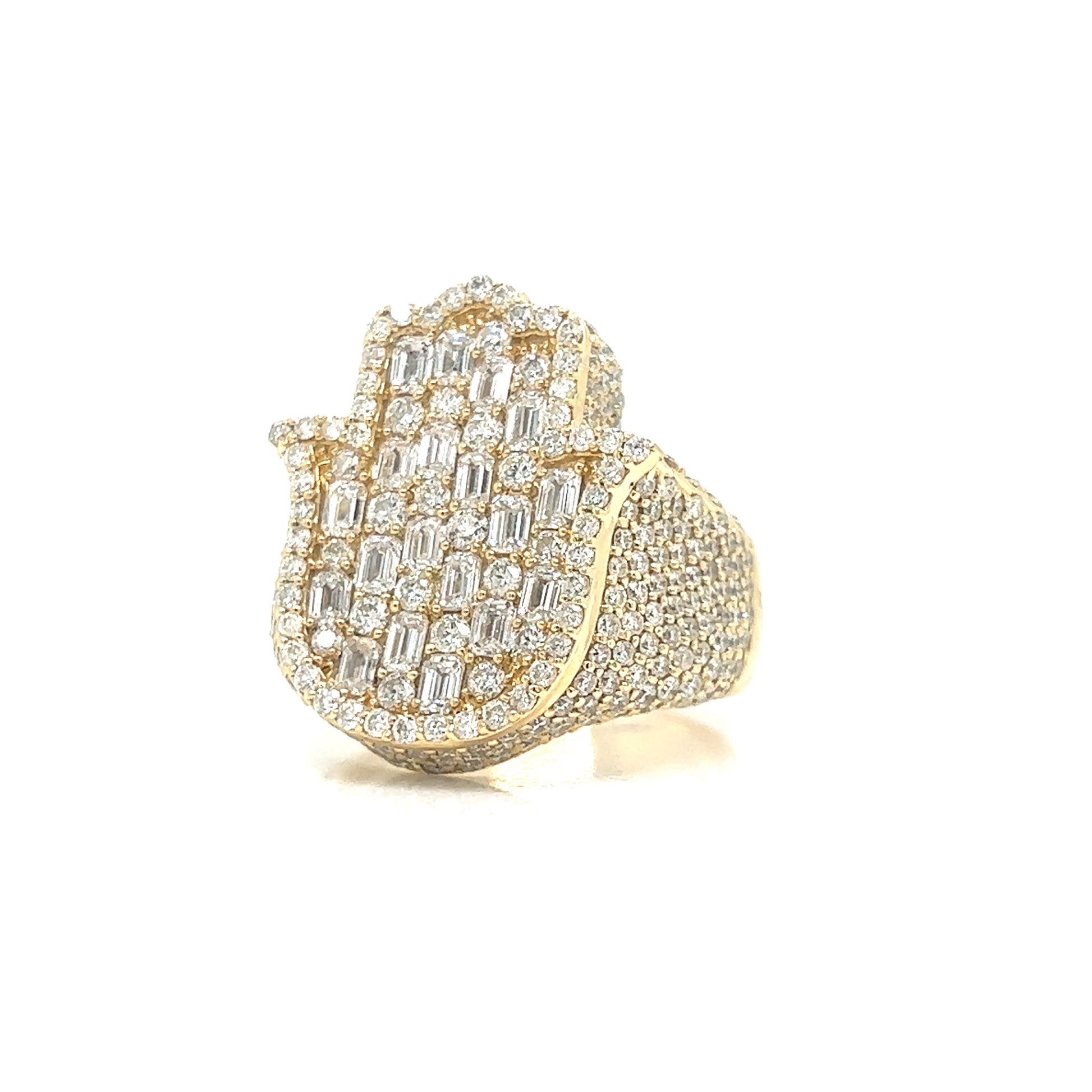 Emerald Shape Diamond Hamsa