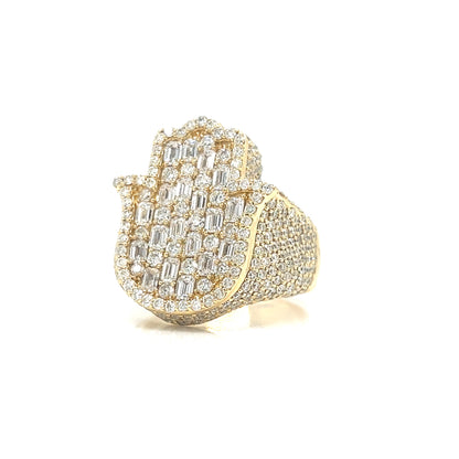 Emerald Shape Diamond Hamsa