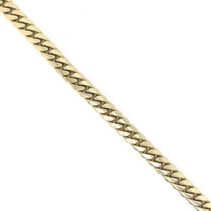 Gold Cuban Bracelet with Diamond Lock