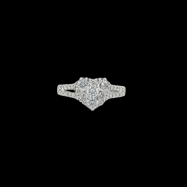 1.5CT Heart-Set Diamond Ring