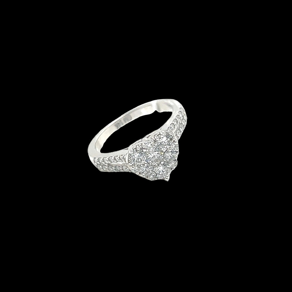 1.5CT Heart-Set Diamond Ring