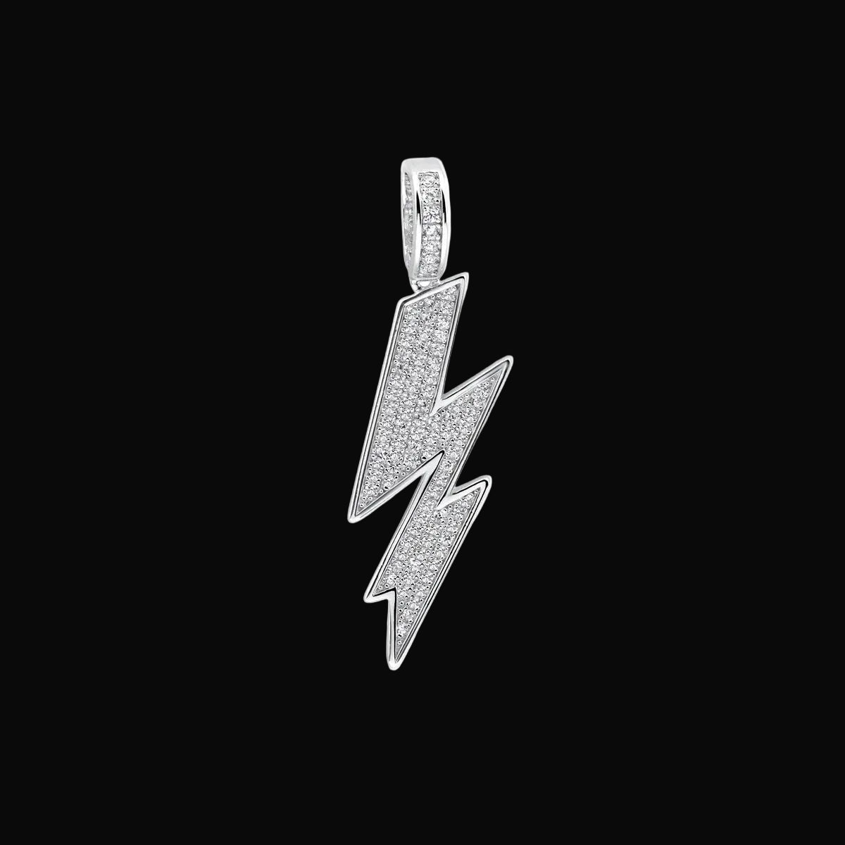 Silver Lightning Bolt Pendant