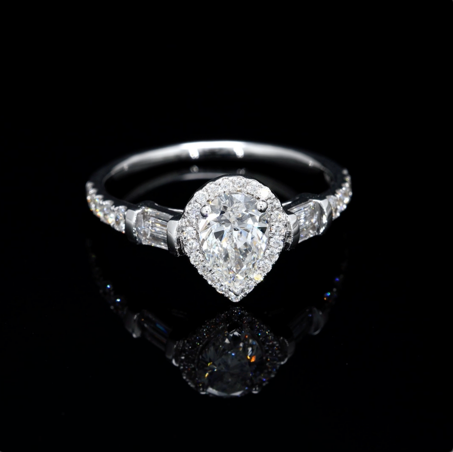 Pear-Cut Lab Diamond Fancy Ring